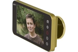 Amig - Spioncino digitale per porta | Schermo LCD TFT DWR 4.0 HD da 4" | Angolo di visione: 160° | Immagini nitide | Colore: Oro