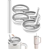 Yenigeldi 2 Adet Flip Pipetli Kapak &ndash; Stanley Quencher ile Uyumlu 40 Oz &ndash; Sızdırmaz Kapak + 2 Pipet &ndash; Beyaz Renk