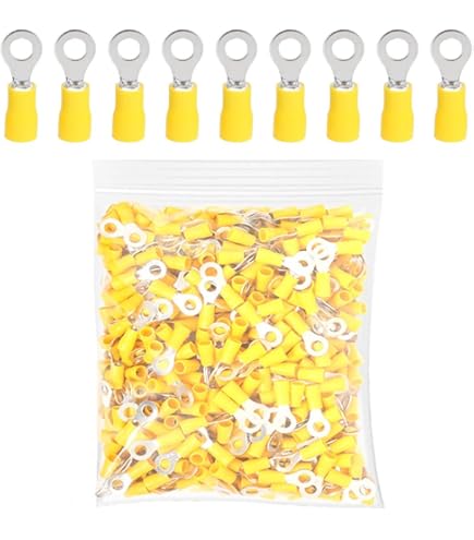 100 Stuks M5 Ringkabelschoenen 53mm Gatring Koper - Geïsoleerde