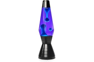 MATHMOS Astro Lava Lamp in Vinyl | A Unique Finish, Inspired by Vinyl Records | Made in Britain | Violet & Turquoise | Hand Spun and Etched by UK Craftsman | Made to The Highest Safety Standards