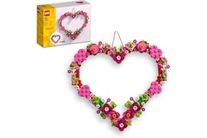 LEGO Heart Ornament Set, Building Toy for 9 Plus Year Old Girls & Boys, Kids' Bedroom Decoration or Wall Accessory, Mother's Day Gift Idea 40638