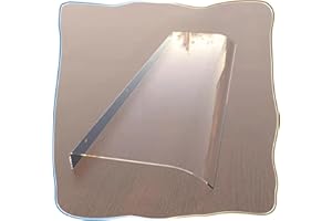 KDDEON Marquesina para Puertas y Ventanas,Tejadillo de Protección Contra La Lluvia UV Contra La Luz Solar,Marquesina Puerta Exterior,Cubierta de Policarbonato,Tamaño Múltiple (40x80cm/16"x32")