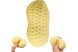Peanut Squishy, 2026 New Slow Rising Stress Relief, Realistic Peanut Shaped Squeezes Balls, Soft Cute Fruit Anxiety Relief Dough Decompression Gift