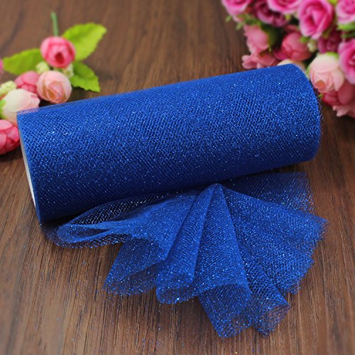 PsmGoods® Glitter Tüll Rollenspule 6 „x 25 Yards Weiche Netting Röckchen-Rock-Hochzeitsfest -Geschenk-Bogen-Fertigkeit - 5