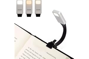 Dokkita Lampe de Lecture pour Lire au Lit, Lampe Livre Lecture, 3 Température de Couleur-l’intensité de Luminosité Réglable, Lumiere pour Lire la Nuit, Lampe de Lecture pour Livre, Kindle, Ebook