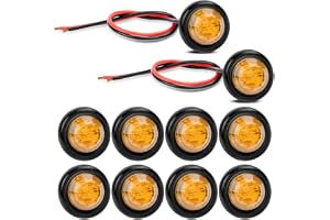 Gebildet 10st 12V Rund LED Lampa för Frigång, Främre Baksida, Kulmärke