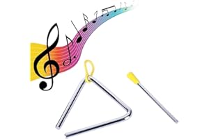 TMRBBESTY Triangel Percussion,Triangle Musical Instrument,Dreieck Musikinstrument,6 Zoll Triangle Percussion Instrument Musikalisches Lehrmittel für Früherziehung Geeignet für Erwachsene Kleinkinder