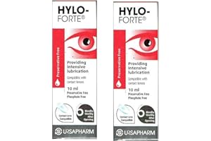 HYLO EYE CARE HYLO Forte - Double Pack - Preservative Free Lubricating Eye Drops - for Treatment of Severe and Persistant Dry Eyes - 2x10ml