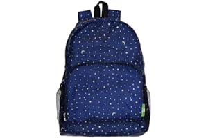 ECO CHIC Lightweight Foldable Water Resistant Backpack Rucksack Folds into Pouch for Storage