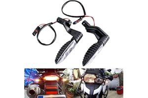 TUINCYN Luz de señal de giro para motocicleta, intermitentes LED traseros, intermitentes, compatibles con BMW F650GS F700GS F800G F800R F800S F800ST HP2 Sport R1200R G310GS G310R ámbar(2 unidades)
