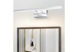 ‎HOMEFIRE Homefire LED Spiegelleuchte Bad Spiegellampe - 6W Badleuchte Wand 30CM Wandlampe Badezimmer Wasserdicht IP44 Wandleuchte Chrom Modern Neutralweiß 4000K Badlampe Wandmontage für Keller Küche Badschrank