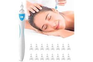 BOYANENESKRGER Ohrenschmalz Entferner, Q-grips Ohrenreiniger, Sicheres und Weiches 360 Grad Spirale Silikon Ear Cleaning kit mit 16 abwaschbaren Ersatzköpfen, Geeignet für Kinder und Menschen