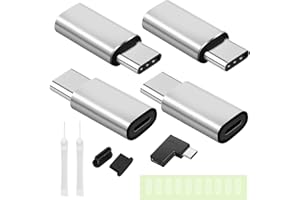 UYDF 4 PCS Adaptador USB-C a iOS,Lighting(Female) A USB C(Male) Adaptador USB Tipo-C a iOS, Soporte Carga y Transferencia de Datos Compatible con iPhone 13/12 Pro,iPad Pro,iPhone X/XR/Pixel 4 3XL
