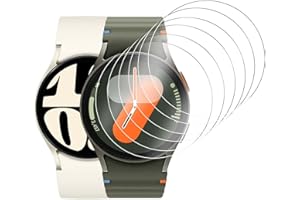 Hianjoo [6 Piezas] Protector Pantalla Compatible con Samsung Galaxy Watch 7/6/5/4/ Watch FE 40mm, 9H Vidrio Templado Film Vidrio Láminas Resistente a Rayones Anti-Shatter (No Apto para Otros Relojes)