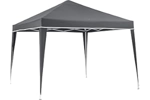 KG KITGARDEN - Carpa Plegable 3x3m para Jardín, Incluye Piquetas y Bolsa de Transporte, Gris