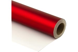 RUSPEPA Rouleau De Papier D'Emballage Cadeau - Rouge Mat Pour Mariage, Anniversaire, Douche, Félicitations Et Cadeaux De Vacances - 76 cm X 10 m Par Rouleau