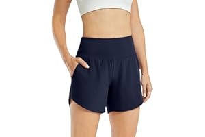 G4Free Womens Sport Shorts 5 Inches Activewear Shorts Running Short with Pockets for Workout Gym Sports Quick Dry Lightweight Short