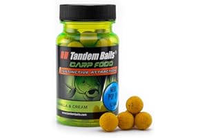 Tandem Baits Carp Food Perfection Mini Pop-Up, D'appâts pour carpes, Pêche de la Carpe, Peche, Pop-Ups, Bouillette Carpe, Professionnel Accessoires de Pêche Carpe 12mm 30g