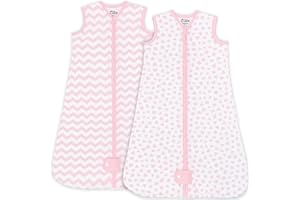 Comfy Cubs Baby Sleeping Bag, Swaddle for Newborn and Toddlers, Sleeping Baby Bag for Boys and Girls, Cute and Comfortable Wearable Onesie, Cotton Softness (Pink, Medium)