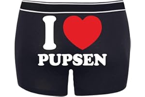 Spaß Kostet Männer Boxershort mit Spruch I Love Pupsen Größe S bix 5XL