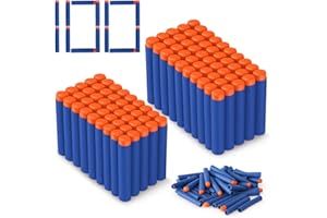 Kingsport 100PCS Nerf Bullets - Soft Nerf Gun Bullets Foam Darts Refill Pack for Kids Toy Guns, Safe Bullet Accessories for Target Games & Children Fun Play