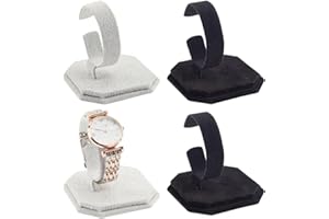 FREEBLOSS FREEBLOS - Soporte de terciopelo para reloj (4 unidades, 2 colores, para encimera)