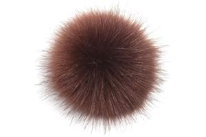 Verliked 12 Cm Pelliccia Sintetica Pom Pelliccia Finta Capelli Soffici Pompon Palla Fai da Te Poms Palla per Cappelli Sciarpe Guanti Borse caffè