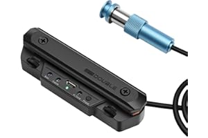 SUNYIN Akustisches Gitarrenmikrofon, wiederaufladbar, aktiv, verstellbar, mit Magnetspule und integriertem Lautstärkeregler