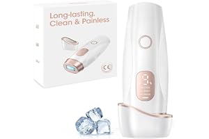 HAARLOSY IPL Hair Removal for Women and Men, Ice Cooling Painless Laser Hair Removal Device for Bikini Line, Upper Lip, Body, Unlimited Flash, 9 Levels, Salon Quality Result at Home