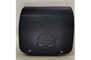 GZM Bisaccia Borsa In vera Pelle 100% Sgancio Rapido Moto Montaggio Laterale Sinistro SKULL Incavo Ammortizzatore per Harley Davidson Sportster XL 883 1200 Nightster Iron Custom Low Roadster Forty Eight