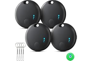 LOCLYNX Air Tracker Tags Smart Tag, Air Tag Schlüsselfinder 4er, Bluetooth Tracker Kompatibel mit Apple Wo ist? APP(Nur iOS), Finde und behalte Deine Sachen im Blick:Schlüssel,Geldbörsen,Gepäck (Schwarz)
