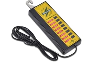 PLPLAAOO Elektrozaun Spannungsprüfer, Weidezaun Prüfgerät, Zaunprüfer Weidezaun, Elektrozaun Spannungsprüfer, 12 KV Zaunprüfer, Landwirtschaftliche Geräte, Tragbares Elektrisches 8 Anzeigelicht