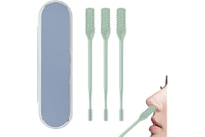 STARFA LAB 3 Stück Nasenhaartrimmer 2 in 1 Professioneller Doppelköpfiges Haarmesser Clipper Nasenhaarentferner (Mintgrün)