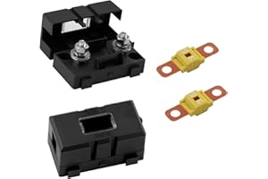 SOPWMAP 2 Piezas Fusibles Midi 60A y ANS Portafusibles para Automóvil, 12V-58V, Fusibles Midi Atornillables de Alta Corriente,Midi Portafusibles, para Coches, Camiones, Vehículos de Construcción, Autobuses