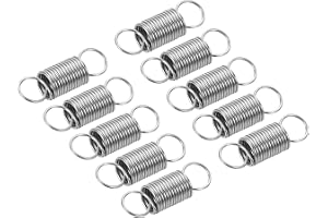 QUARKZMAN 15 stycken 0,3 x 3 x 10 mm förlängda dragfjädrar med krokar, 304 rostfritt stål dragfjäder stål dubbla krokar tryck