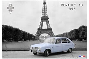 Les Collections Rétro Plaque métal Renault 16" (20x15cm) modèle en Relief