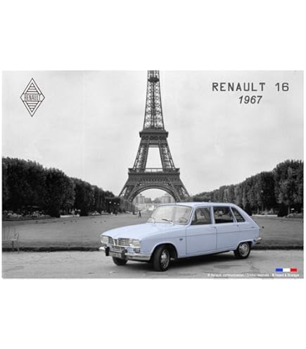 Nostalgic-Art Retro metalen bord, 30 x 40 cm, Renault – Garage – Cadeau idee voor Renault fans, Official License Product (OLP), van metaal, vintage design