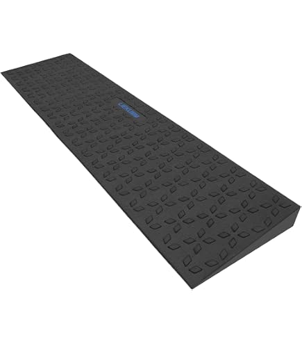 Rampe de seuil de porte en caoutchouc - Surface antidérapante - 2,5 x
