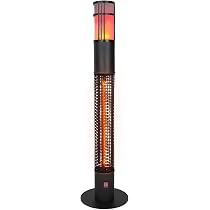 Star Patio Outdoor Freestanding Electric Patio Heater with LED Flame Light,  1500W Column Outdoor Heater Suitable as a Balcony Heater, Verandah Heater,  BBQ Party Heater, 1588-RDMF : Amazon.co.uk: Garden
