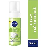 NIVEA Detox Y&uuml;z Yıkama K&ouml;p&uuml;ğ&uuml; 150ml, Yağlı ve Karma Ciltler, Yeşil &Ccedil;ay ve Antioksidan i&ccedil;eren Y&uuml;z Temizleyici, G&ouml;zenek Arındır