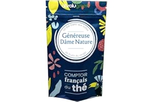 ABSOLUGREEN Thé Blanc Généreuse Dame Nature – Comptoir Français du Thé – Mélange Fruité Abricot, Figue & Mandarine en Vrac 40g – Infusion Délicate et Naturelle, Saveur Douce & Lumineuse
