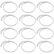 Uloveido Bracciale Donna Con Catena Serpente E Perline Cristallo Nero – Fatto A Mano, In Ottone, Regalo Con Sacchetto