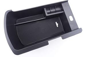 GOFORJUMP Caja de Almacenamiento de Paleta de Caja de Almacenamiento de Guantes de reposabrazos Central Negro ABS para P/eugeot 3008 2011-2015 Accesorios para automóviles