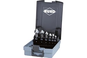 Ruko-102152RO-Juego de 6 avellanadores cónicos DIN 335 tipo C 90° HSS en caja de plástico