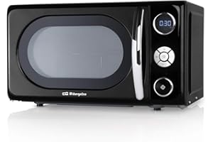 Orbegozo MIG 2044 - Microondas con grill, 20 litros de capacidad, 10 niveles de potencia, 8 menús automáticos preconfigurados, sistema de cocción multifunción, display digital LED