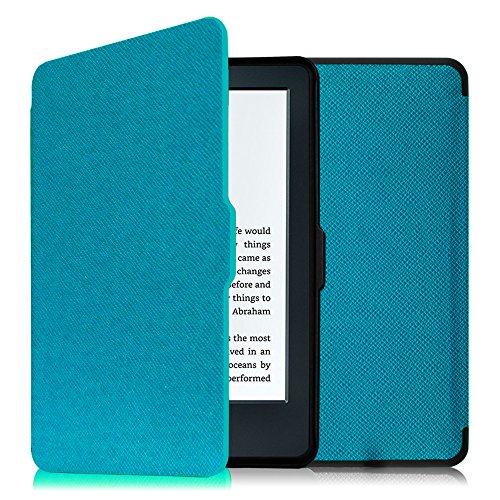 Fintie Hülle für Kindle 8 Generation - Die dünnste und leichteste Schutzhülle Tasche mit auto Sleep / Wake für Kindle eReader (6 Zoll) Touchscreen ohne Spiegeleffekte, (8. Generation - 2016 Modell), Blau