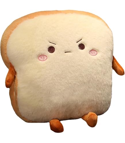 Générique Oreiller de Forme de grillé de Simulation, Oreiller à en Peluche | Jouet de en tranches en Peluche | Coussin de Dossier en Peluche en œuf poché pour Ornements de literie