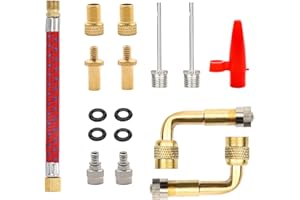 TXEOUSE Bicicletta Adattatore per Valvola SV AV DV Adattatore Valvola Kit Adattatore per ugello per Pompa 12 Pezzi Accessori Bicicletta per Pneumatici Palloncini e Cuscini d'Aria