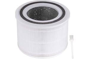 SWEET D Fitros HEPA Compatibles con Purificador de Aire Levoit Core 300, Levoit Core 300-RF Fitros HEPA H13, blanco