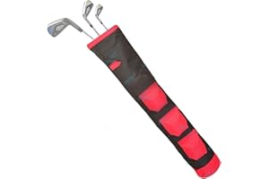 YNR Pencil Golf Club Ball Bags Three Pockets H-34 Inch D-5 Light Weight Equipment Bag Ideal for Golf Course & Travel